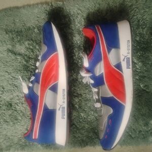 Puma Blue and Red Sneakers